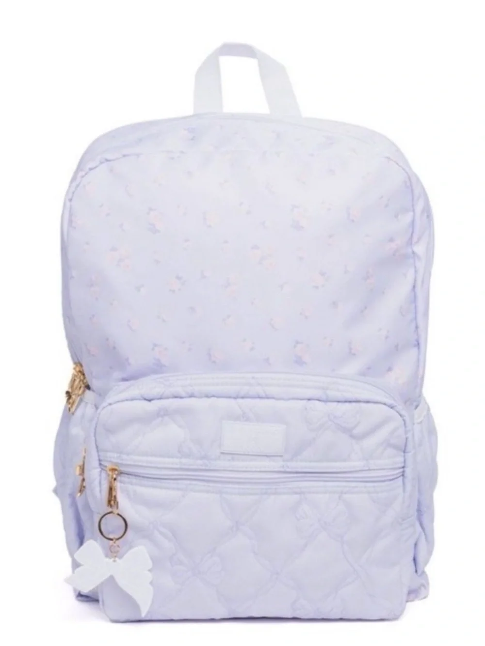 Light Blue Floral Backpack for Women